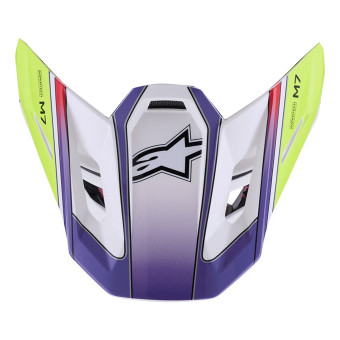 Pezzi di ricambio per casco Alpinestars S-M7 Visiera fusibile giallo fluo viola lucido Pezzi di ricambio per casco Alpinestars S-M7 Visiera fusibile giallo fluo viola lucido
