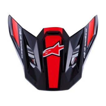 Pezzi di ricambio per casco Alpinestars S-M7 Visiera Rise Nero Argento Rosso Fluo Lucido Pezzi di ricambio per casco Alpinestars S-M7 Visiera Rise Nero Argento Rosso Fluo Lucido