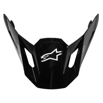Pezzi di ricambio per casco Alpinestars S-M7 Visiera solida nera lucida Pezzi di ricambio per casco Alpinestars S-M7 Visiera solida nera lucida