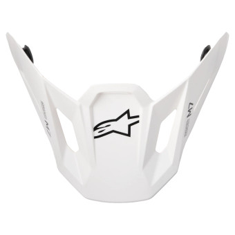 Pezzi di ricambio per casco Alpinestars S-M7 Visiera solida bianca lucida Pezzi di ricambio per casco Alpinestars S-M7 Visiera solida bianca lucida