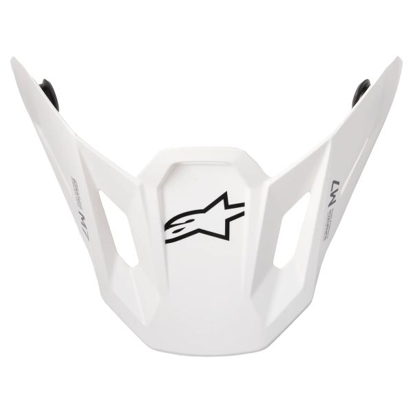 Pezzi di ricambio per casco Alpinestars S-M7 Visiera solida bianca lucida Pezzi di ricambio per casco Alpinestars S-M7 Visiera solida bianca lucida