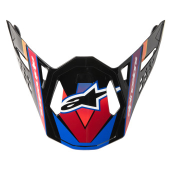 Pezzi di ricambio per casco Alpinestars Visiera S-M10 Era Blu Rosso Giallo Fluo Lucido Pezzi di ricambio per casco Alpinestars Visiera S-M10 Era Blu Rosso Giallo Fluo Lucido