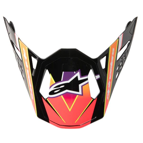 Pezzi di ricambio per casco Alpinestars Visiera S-M10 Era Rosa Viola Giallo Fluo Lucida