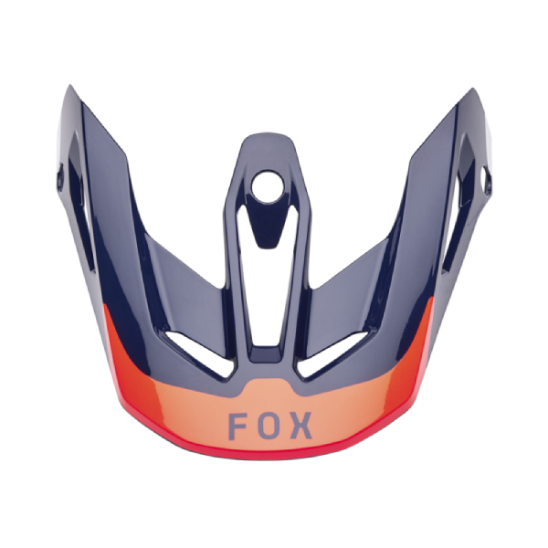 Pezzi di ricambio per casco FOX V3 Rivisitazione della visiera arancione marina Pezzi di ricambio per casco FOX V3 Rivisitazione della visiera arancione marina