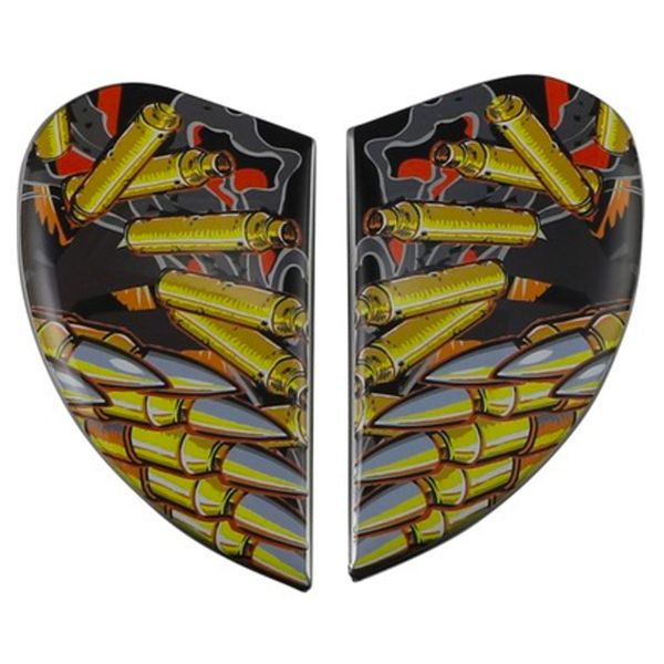 Pezzi di ricambio per casco ICON Piastre laterali Airform Warthog Silver