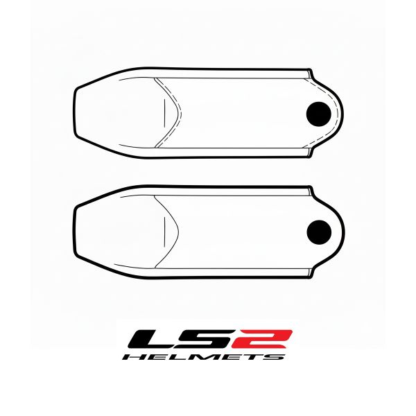 Pezzi di ricambio per casco LS2 Coperchio del sottogola Pioneer II MX702 - Fast II MX708