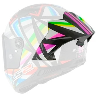 Pezzi di ricambio per casco LS2 Spoiler Tuono C GP Flash Nero FF805 Pezzi di ricambio per casco LS2 Spoiler Tuono C GP Flash Nero FF805