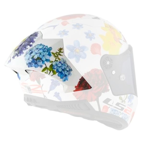 Pezzi di ricambio per casco LS2 Spoiler Tuono C GP Fiori Bianco FF805