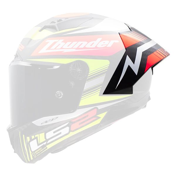 Pezzi di ricambio per casco LS2 Spoiler Thunder GP Aero Replica Nero FF805