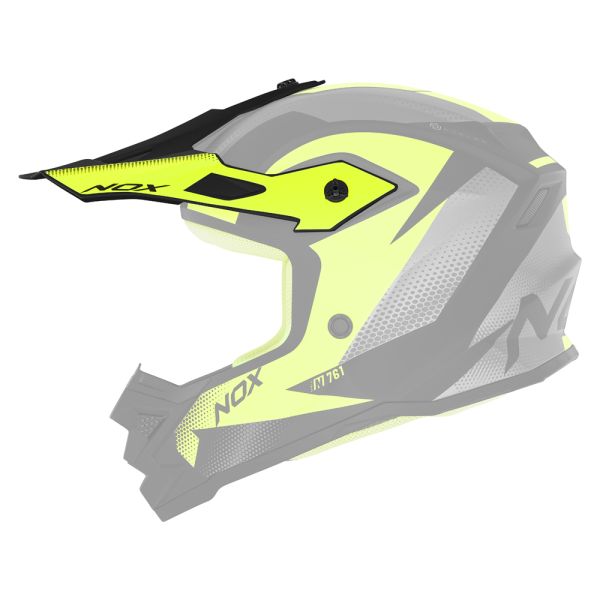 Pezzi di ricambio per casco NOX Cappello Fusion nero giallo opaco N761