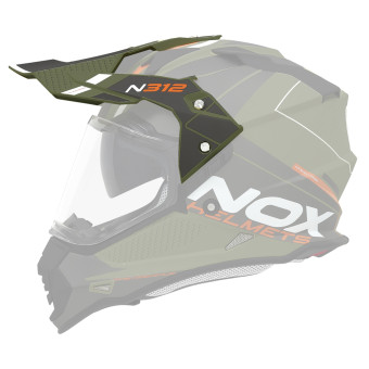 Pezzi di ricambio per casco NOX N312 Drone khaki picco arancione opaco Pezzi di ricambio per casco NOX N312 Drone khaki picco arancione opaco