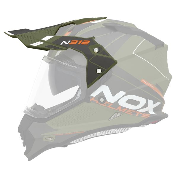 Pezzi di ricambio per casco NOX N312 Drone khaki picco arancione opaco