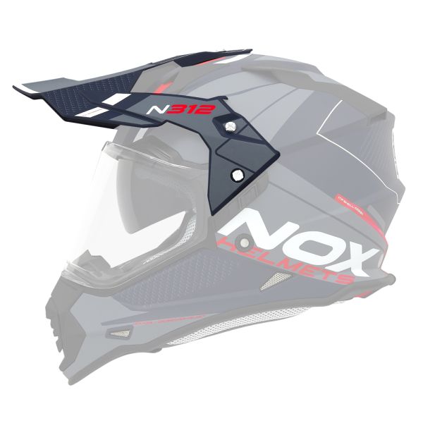 Pezzi di ricambio per casco NOX N312 Drone tappo opaco blu rosso