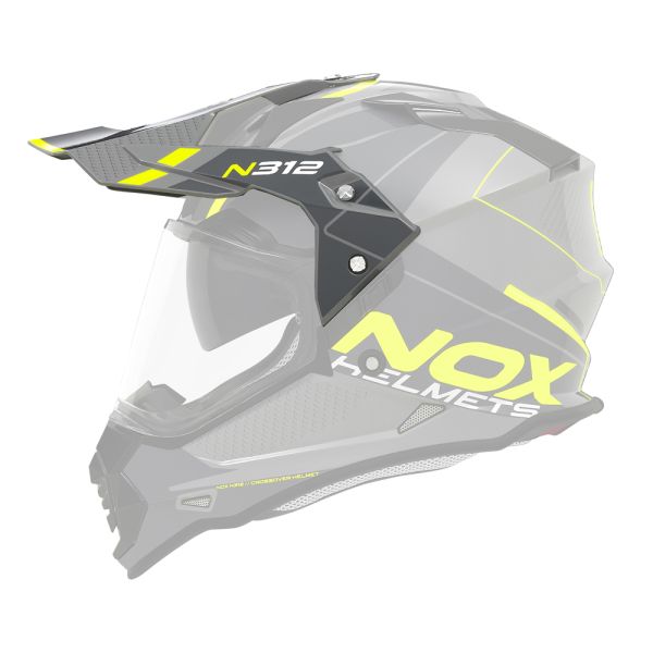Pezzi di ricambio per casco NOX N312 Drone nardo picco giallo