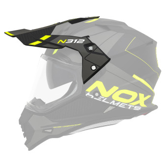 Pezzi di ricambio per casco NOX N312 Cappello per drone nero giallo opaco