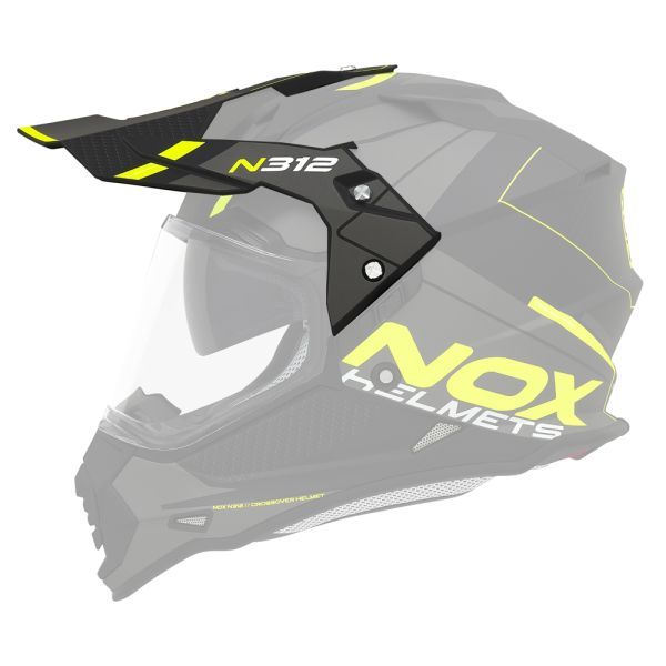 Pezzi di ricambio per casco NOX N312 Cappello per drone nero giallo opaco