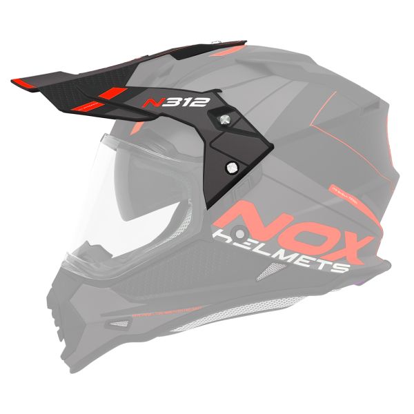 Pezzi di ricambio per casco NOX N312 Drone nero opaco picco rosso