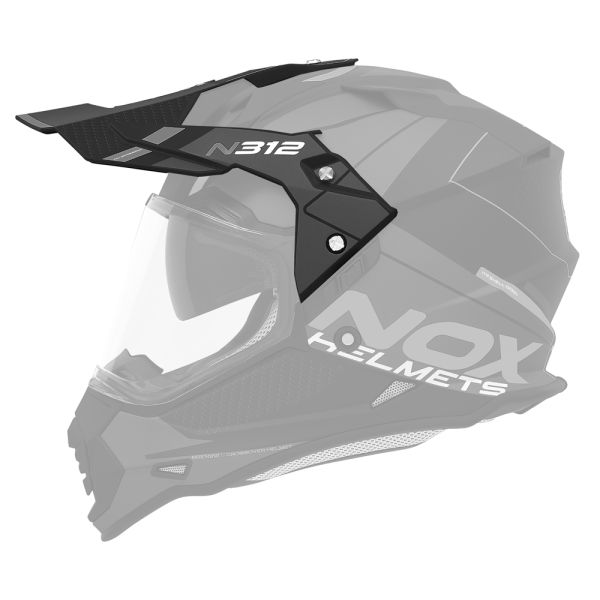 Pezzi di ricambio per casco NOX N312 Drone nero opaco picco in titanio