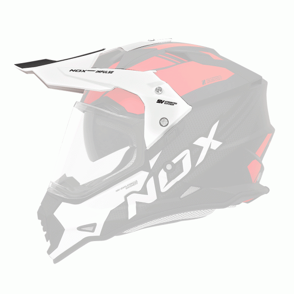 Pezzi di ricambio per casco NOX N312 Tappo a impulsi bianco rosso