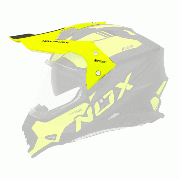 Pezzi di ricambio per casco NOX N312 Cappello a impulsi nero giallo opaco