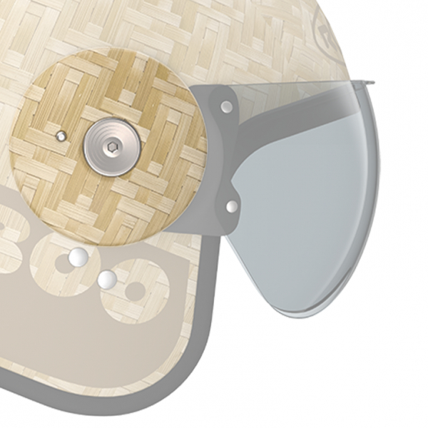 Pezzi di ricambio per casco Roof Piastre laterali in bamb + viti RO15