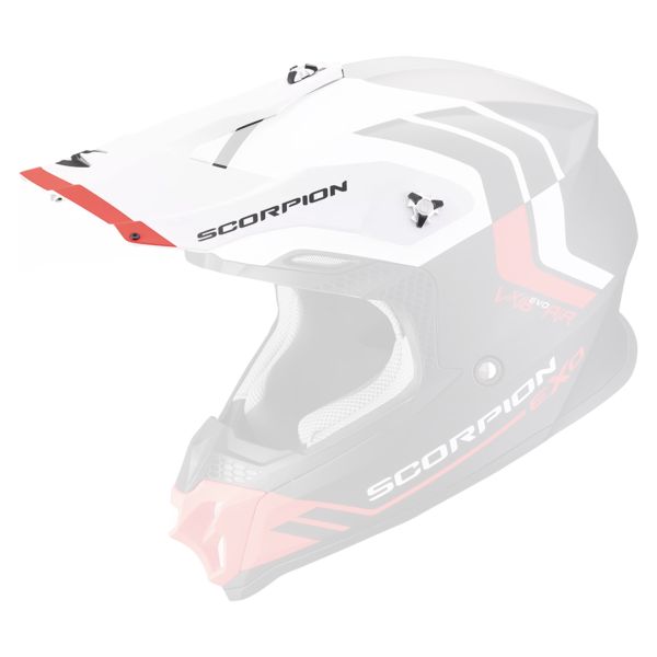 Pezzi di ricambio per casco Scorpion VX-16 Peak - VX-16 Evo Air Fusion nero opaco rosso