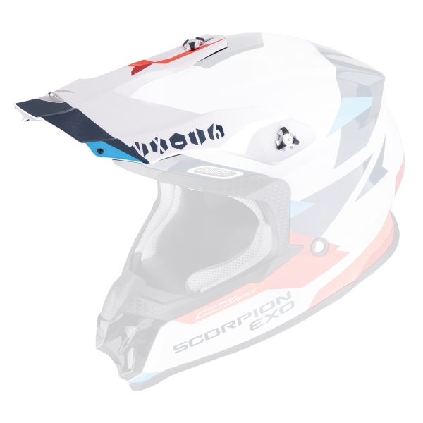 Pezzi di ricambio per casco Scorpion VX-16 picco - VX-16 Evo Air Rod Bianco Rosso Blu