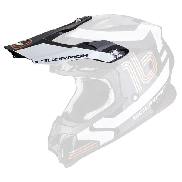 Pezzi di ricambio per casco Scorpion VX-16 Peak - VX-16 Evo Air Tub Metal Black Gold Pezzi di ricambio per casco Scorpion VX-16 Peak - VX-16 Evo Air Tub Metal Black Gold