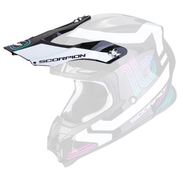 Pezzi di ricambio per casco Scorpion VX-16 Peak - VX-16 Evo Air Tub Metal Black White