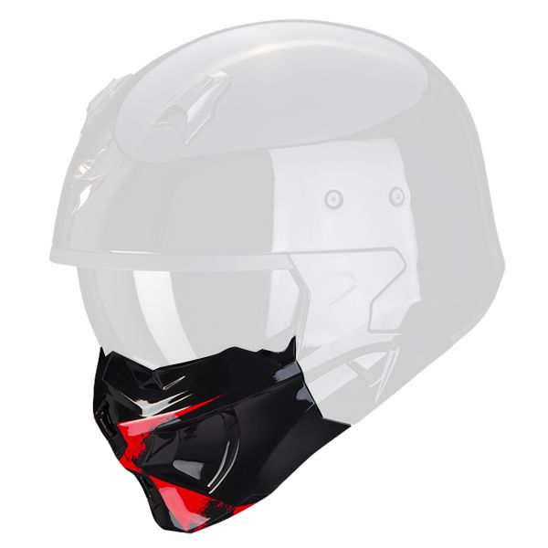 Pezzi di ricambio per casco Scorpion Maschera Covert-X Tanker Nero Rosso