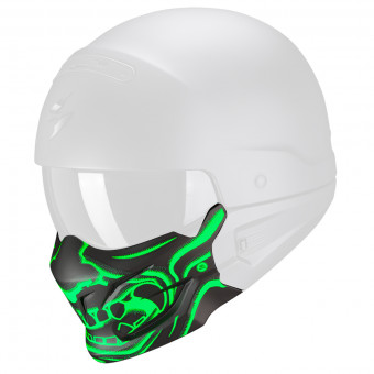 Pezzi di ricambio per casco Scorpion Exo Combat Evo Samurai Maschera nera opaca verde Pezzi di ricambio per casco Scorpion Exo Combat Evo Samurai Maschera nera opaca verde
