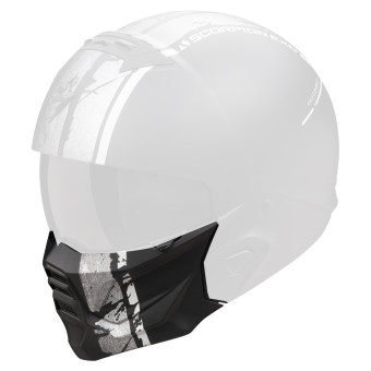 Pezzi di ricambio per casco Scorpion Exo Combat II Lord Maschera nera opaca d'argento