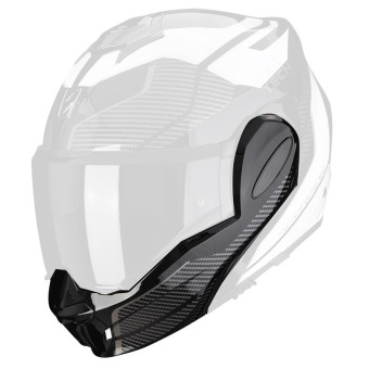 Pezzi di ricambio per casco Scorpion Mentoniera Exo Tech Evo Animo Nero Bianco