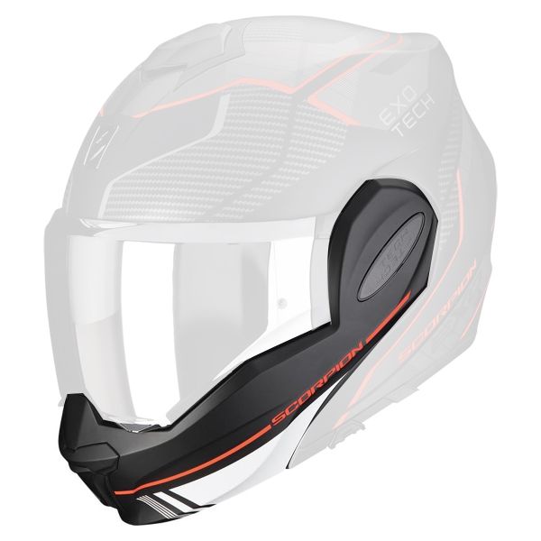 Pezzi di ricambio per casco Scorpion Sottogola Exo Tech Evo Animo nero opaco rosso