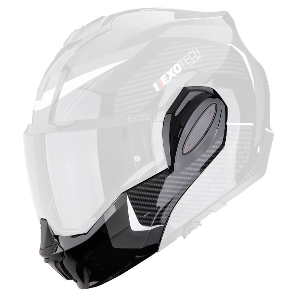 Pezzi di ricambio per casco Scorpion Sottogola Exo Tech Evo Pro Acuti Nero Argento