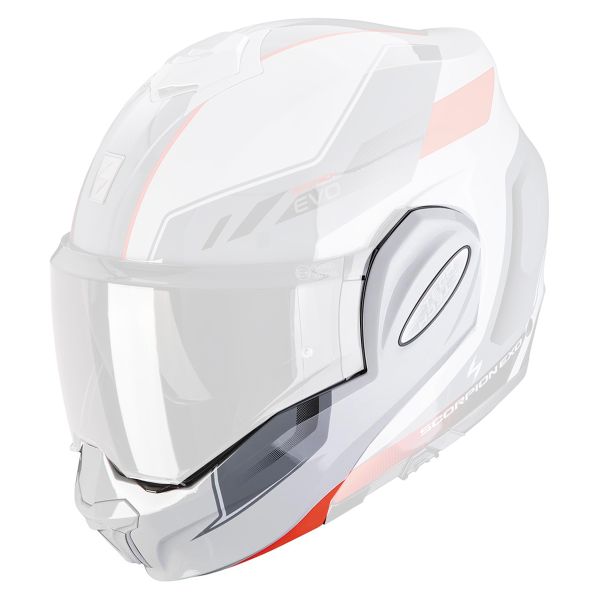 Pezzi di ricambio per casco Scorpion Sottogola Exo Tech Evo Socius Grigio Rosso