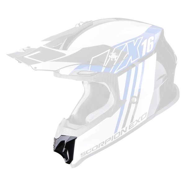 Pezzi di ricambio per casco Scorpion Mentoniera di ventilazione VX-16 Evo Air Blue