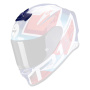 Pezzi di ricambio per casco Scorpion Ventilazione Superieure Exo R1 Air Infini Bianco Blu Rosso