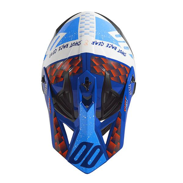Pezzi di ricambio per casco SHOT Cappello Lite Rush blu arancione lucido Pezzi di ricambio per casco SHOT Cappello Lite Rush blu arancione lucido