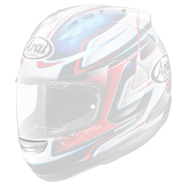 Pezzi di ricambio per casco Arai Ventilazione Mentoniera RX7 GP Dani 26 Red