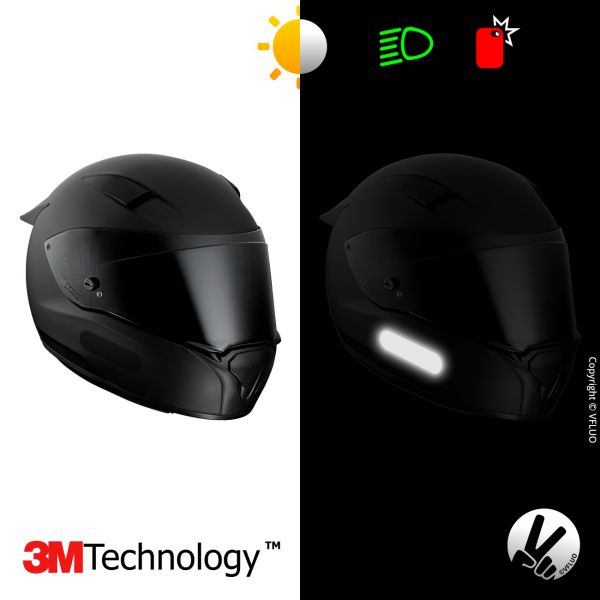 VFLUO Strisce Riflettenti Nere Standard