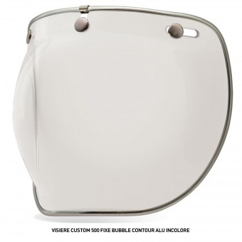 Visiera Bell Visiera Custom 500 Fissa Bubble Contorno Alu
