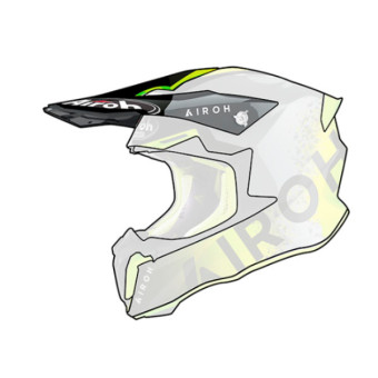 Pezzi di ricambio per casco Airoh Visiera Twist 2.0 Bit Yellow Pezzi di ricambio per casco Airoh Visiera Twist 2.0 Bit Yellow
