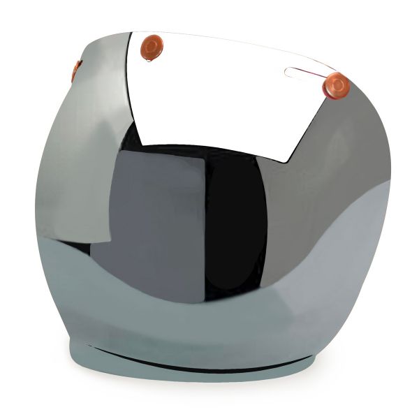 Visiera HEDON Visiera Bubble Mirror Snaps Rame Rosso