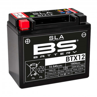 Batterie moto BS Battery BS Battery BTX12 SLA Batterie moto BS Battery BS Battery BTX12 SLA