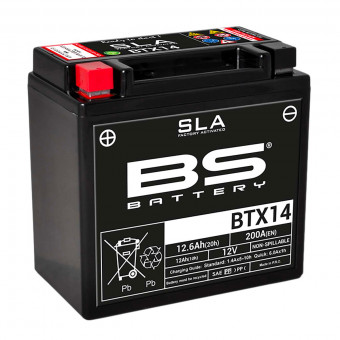 Batterie moto BS Battery BS Battery BTX14 SLA Batterie moto BS Battery BS Battery BTX14 SLA