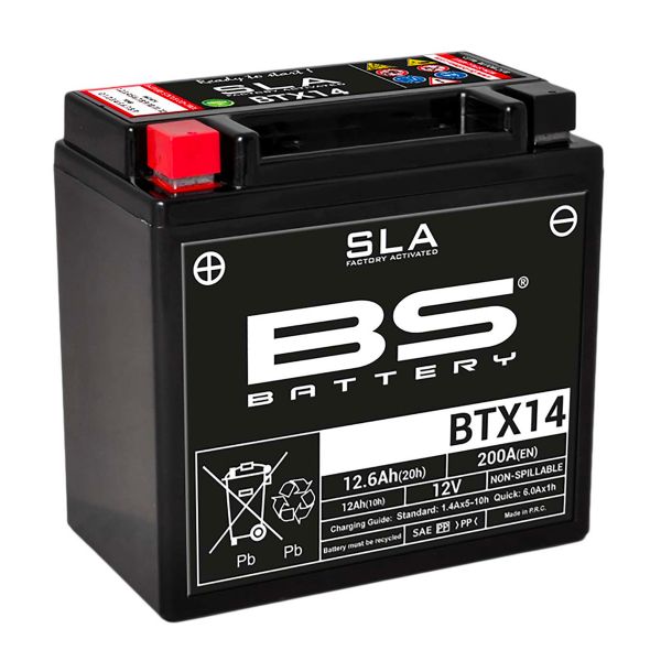 Batterie moto BS Battery BS Battery BTX14AH SLA