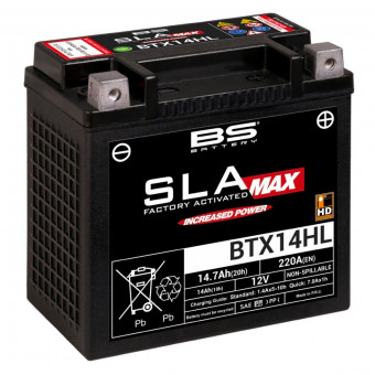 Batterie moto BS Battery BS Battery BTX14HL SLA-MAX Batterie moto BS Battery BS Battery BTX14HL SLA-MAX