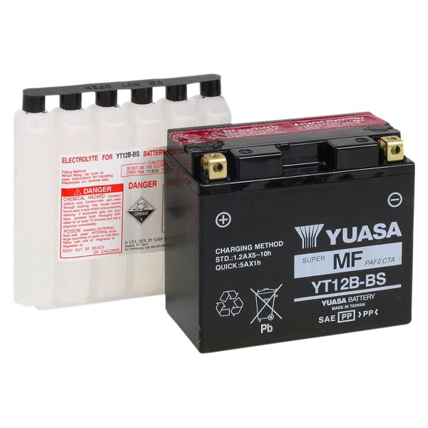 Batterie moto Yuasa YT12BBS (0.52 L)