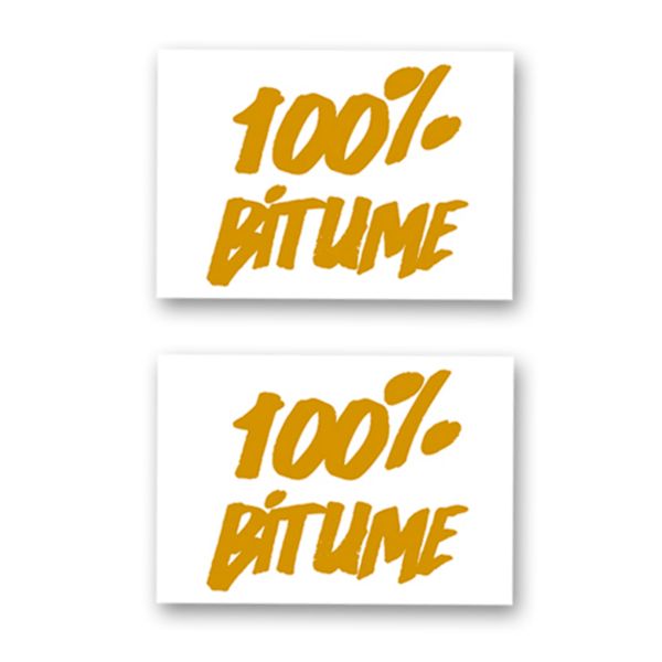 Adesivi Moto 100% Bitume 2 Stickers 100% Bitume 14 x 11 Gold